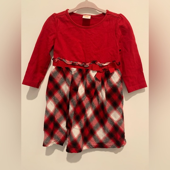 Gymboree dress with bloomers, red with plaid patterned bottom. Size 12-18 months - Picture 2 of 4